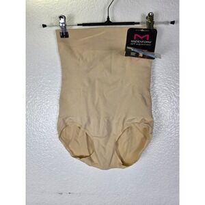 Maidenform Self Expressions Women High Waist Brief Shapewear Beige Size Small